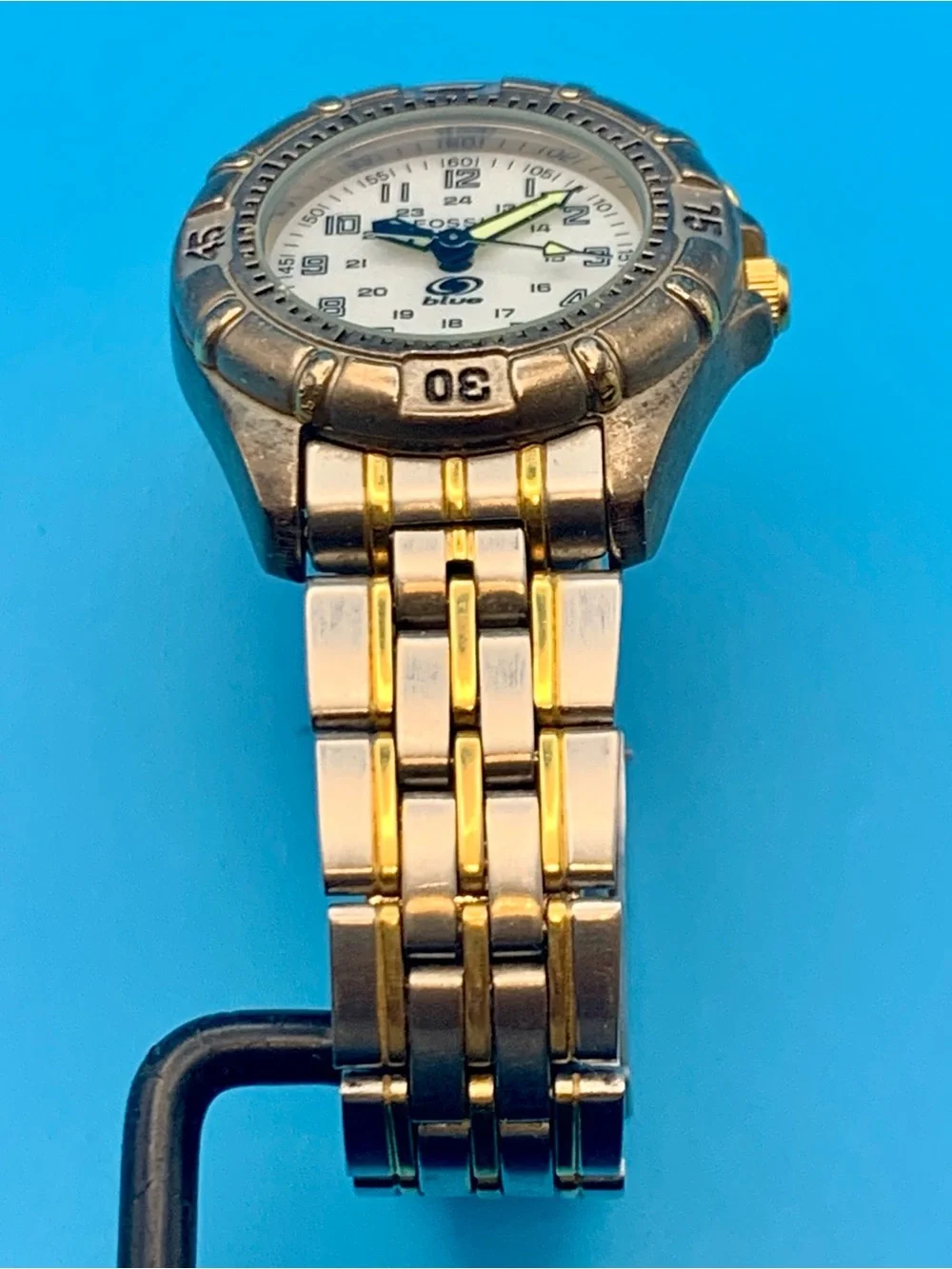 FOSSIL BLUE STARMASTER LU-2531 Women’s Vintage Watch Backlight Works New Battery